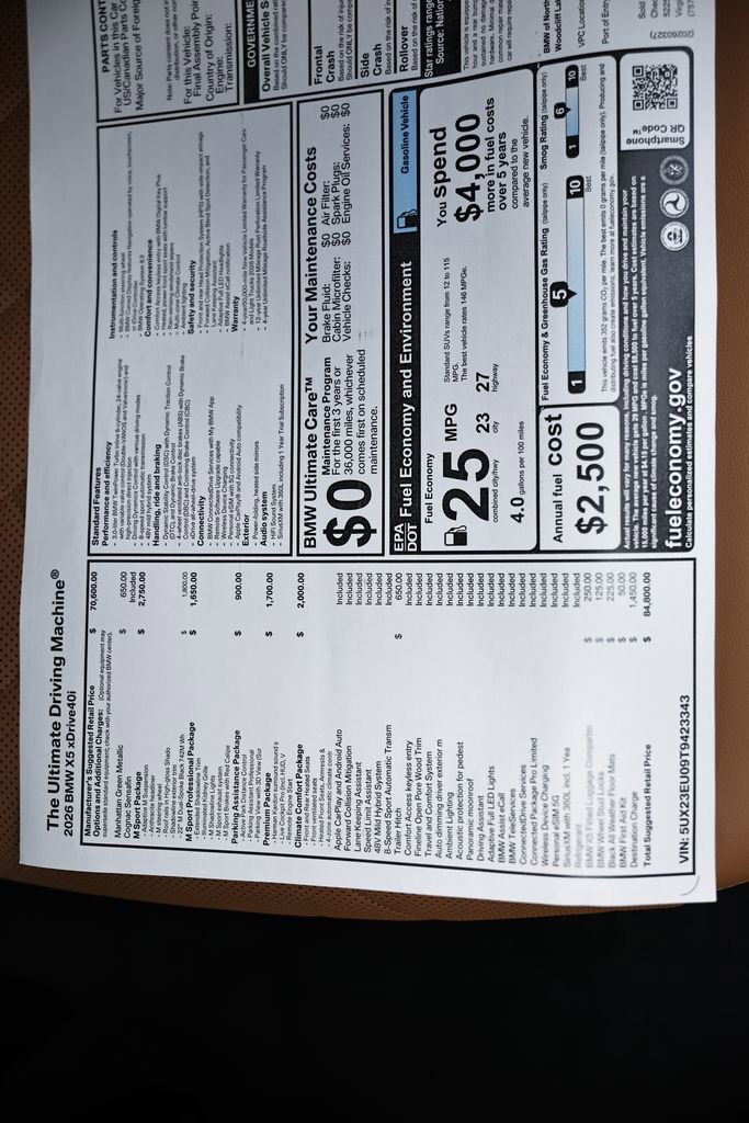 New 2026 BMW X5 xDrive40i w/ M Sport Package image 20