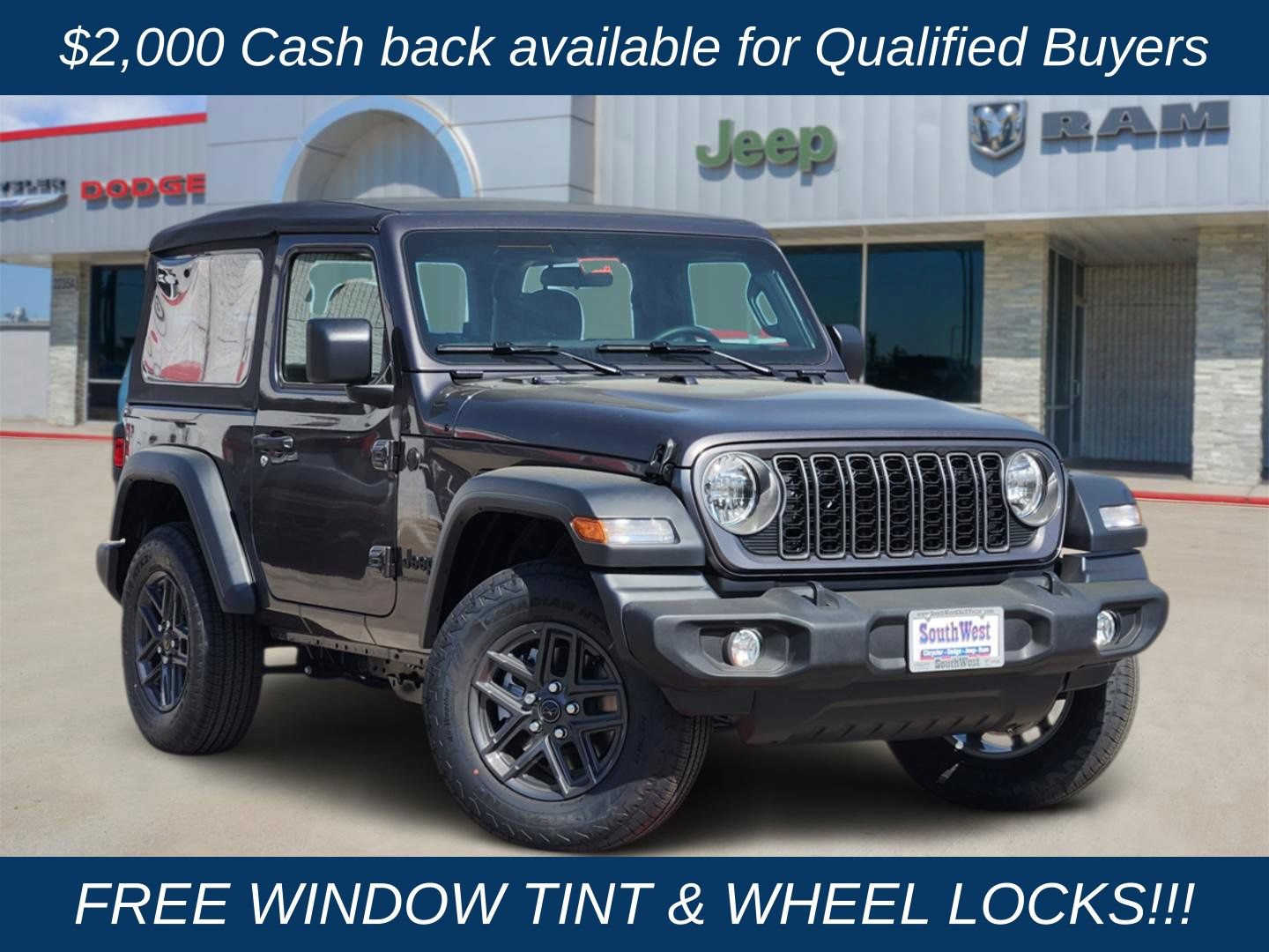 New 2026 Jeep Wrangler Sport AWD/4WD 360° Tour