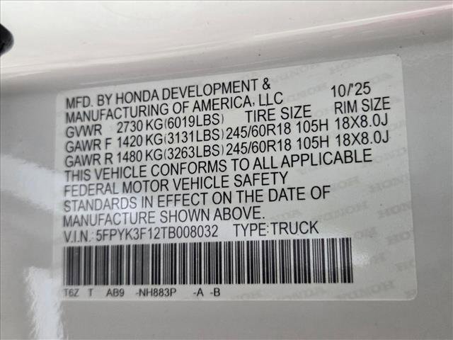 New 2026 Honda Ridgeline Sport image 17