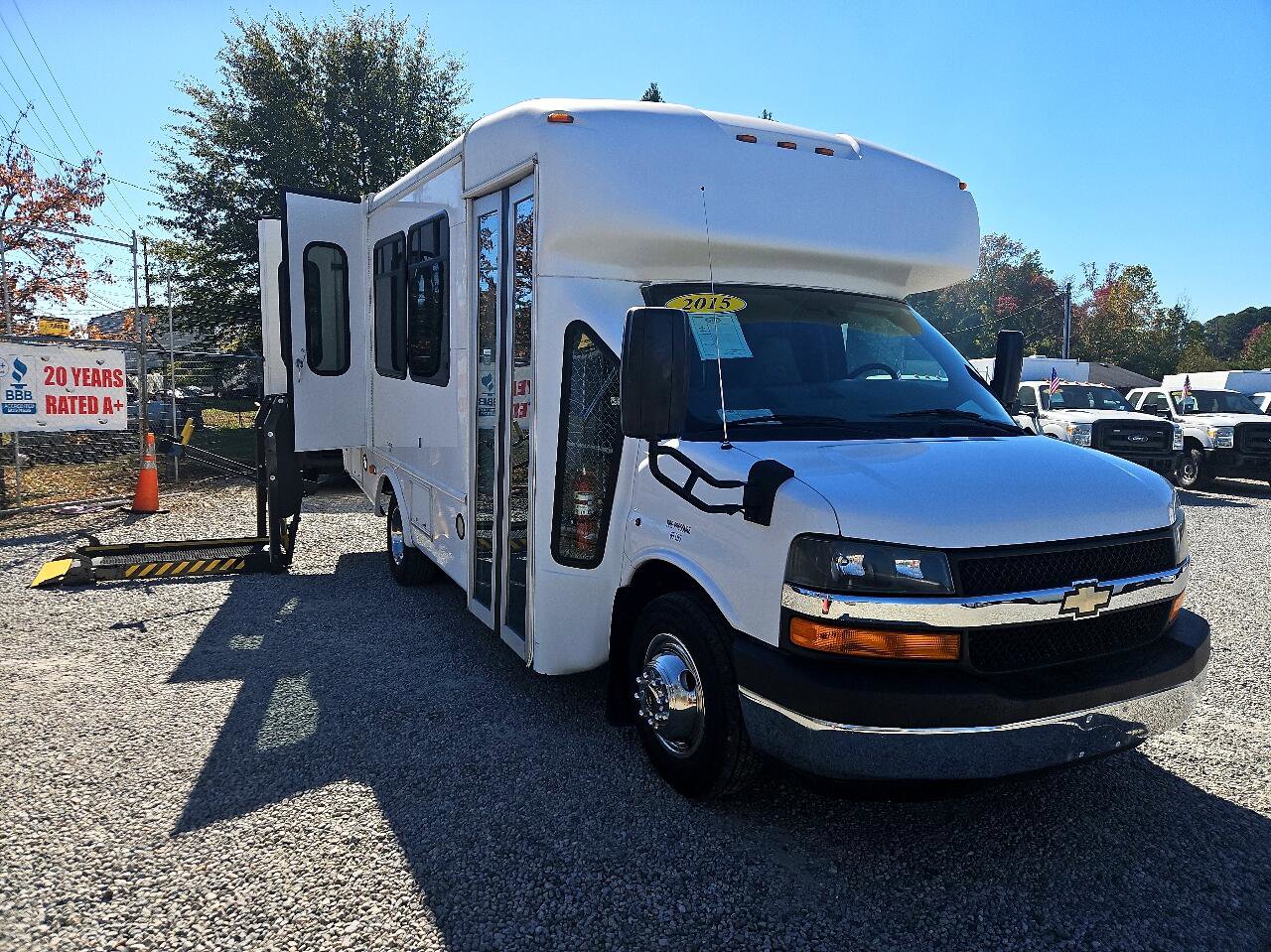 Used 2015 Chevrolet Express 3500 w/ Shuttle Bus Package image 1