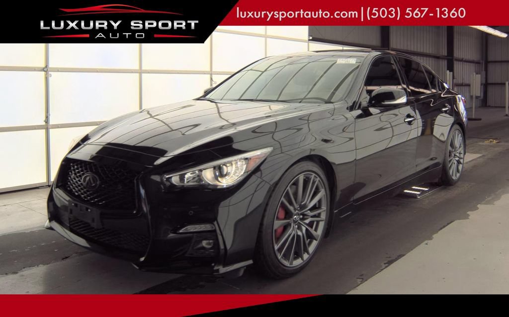 Used 2023 INFINITI Q50 Red Sport 400 w/ Black Opal Edition RWD image 1