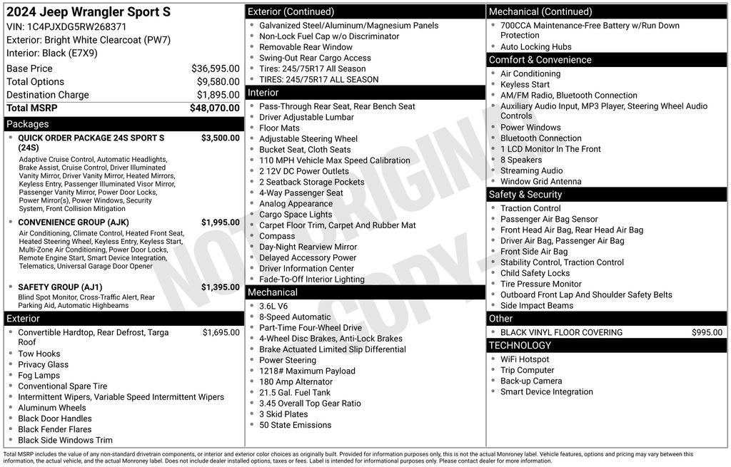 Used 2024 Jeep Wrangler Sport S image 30