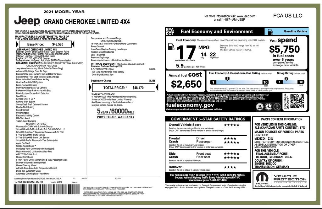 Certified 2021 Jeep Grand Cherokee Limited image 2