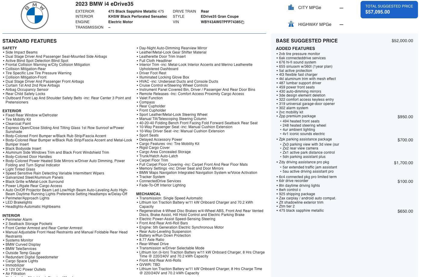 Used 2023 BMW i4 eDrive35 image 5