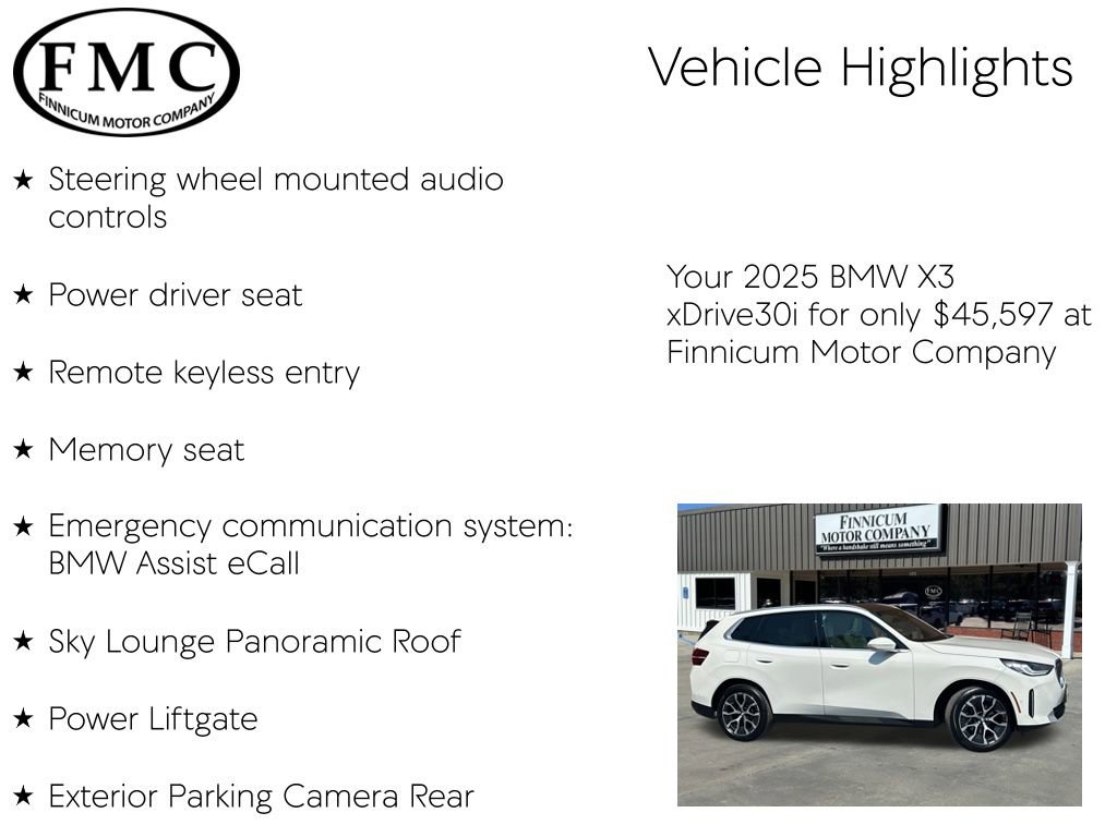 Used 2025 BMW X3 xDrive30i w/ Convenience Package image 21