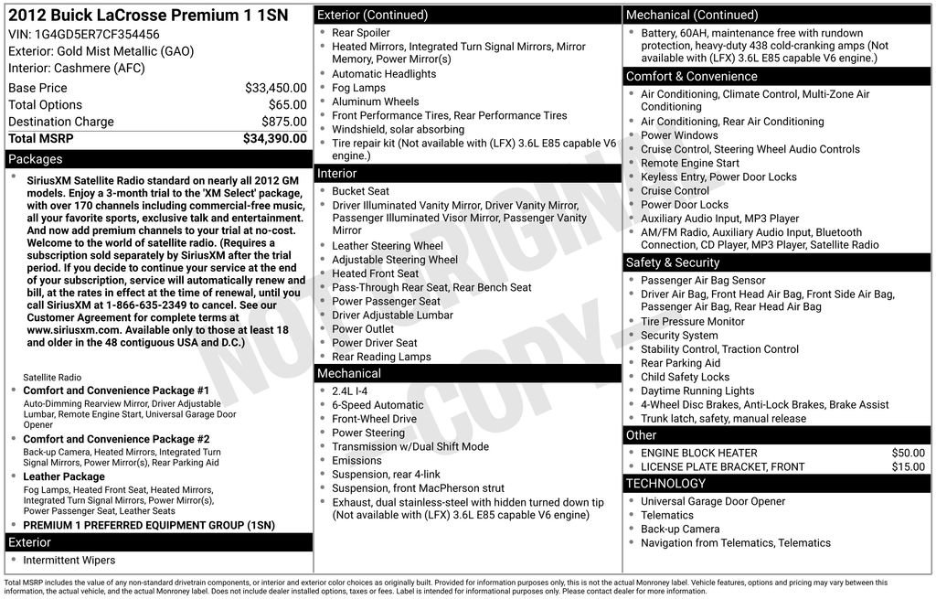 Used 2012 Buick LaCrosse Premium image 40