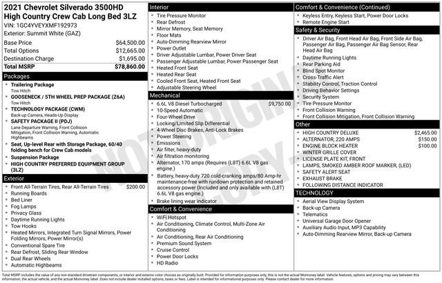 Used 2021 Chevrolet Silverado 3500 High Country image 10