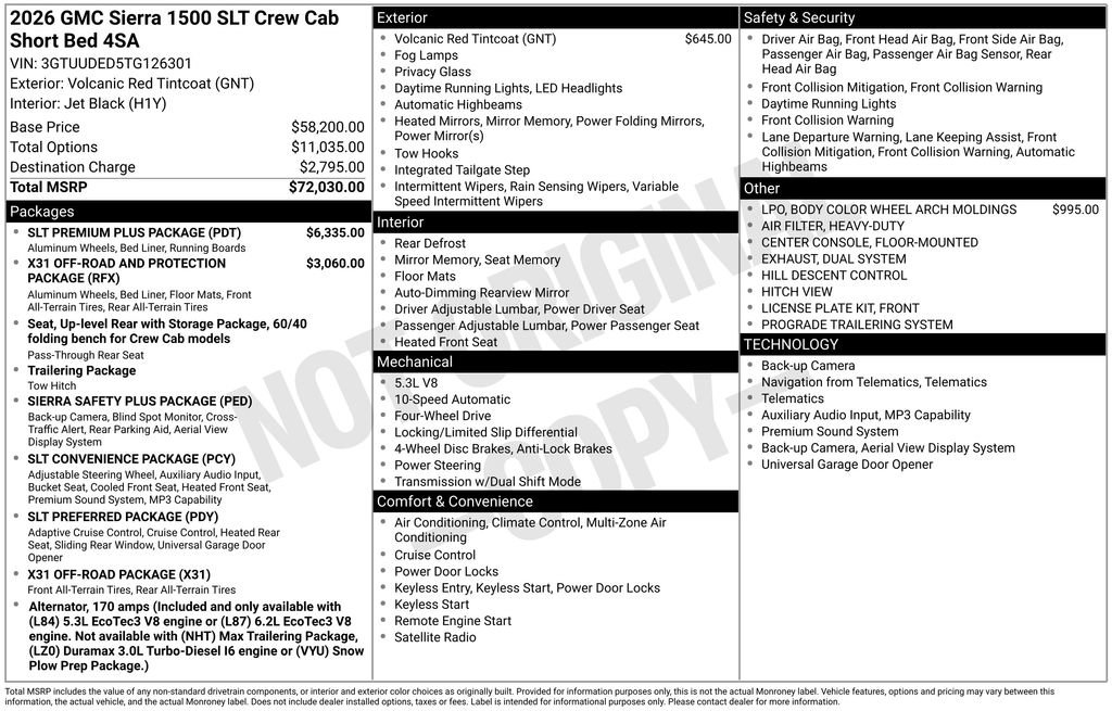 New 2026 GMC Sierra 1500 SLT w/ SLT Premium Plus Package AWD/4WD image 18