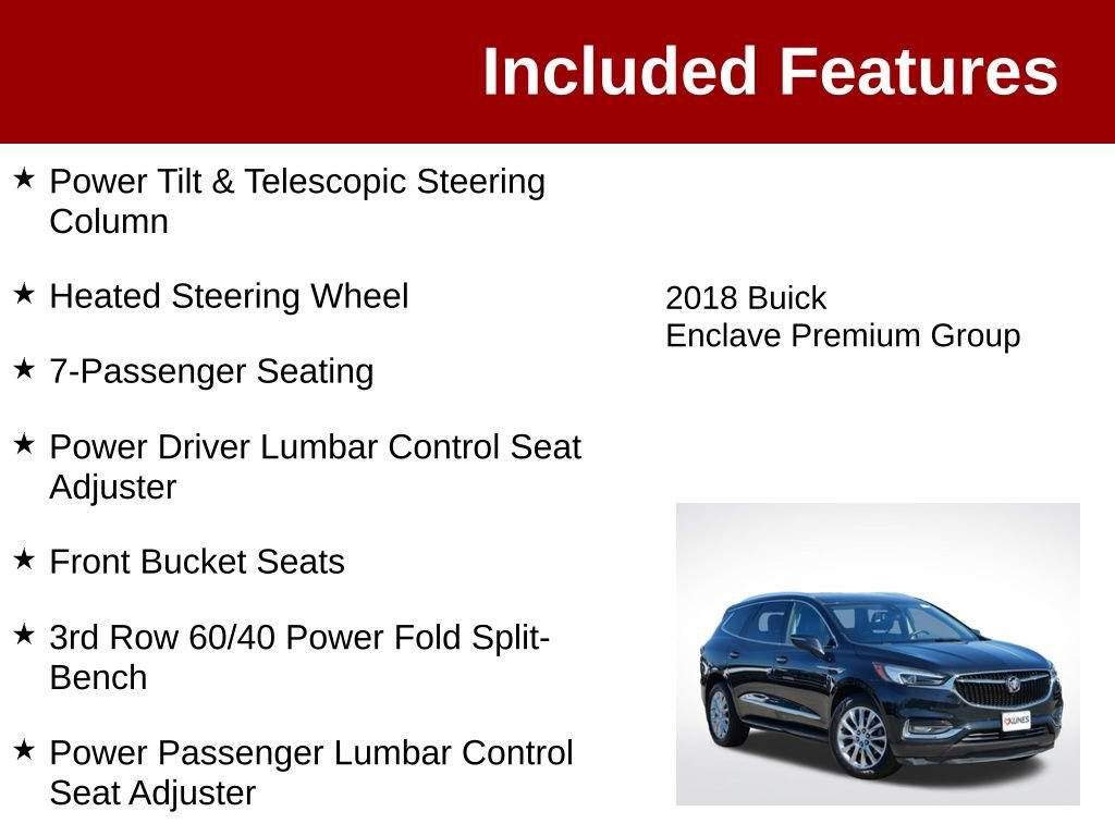 Used 2018 Buick Enclave Premium w/ Experience Buick Package AWD/4WD image 4