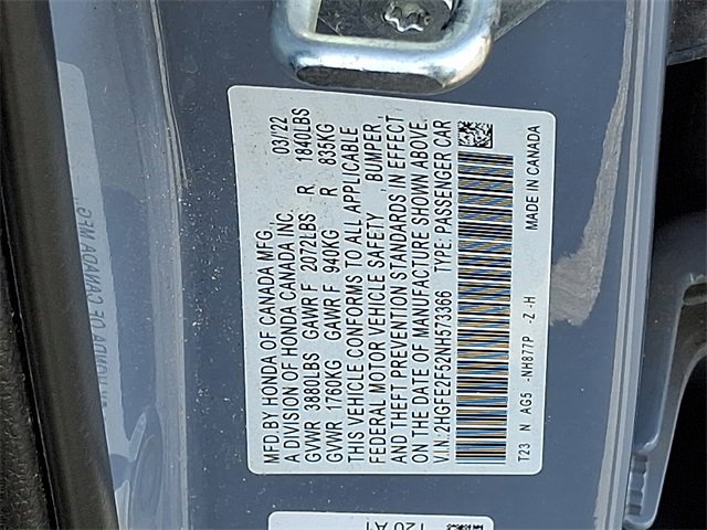 Used 2022 Honda Civic Sport image 24
