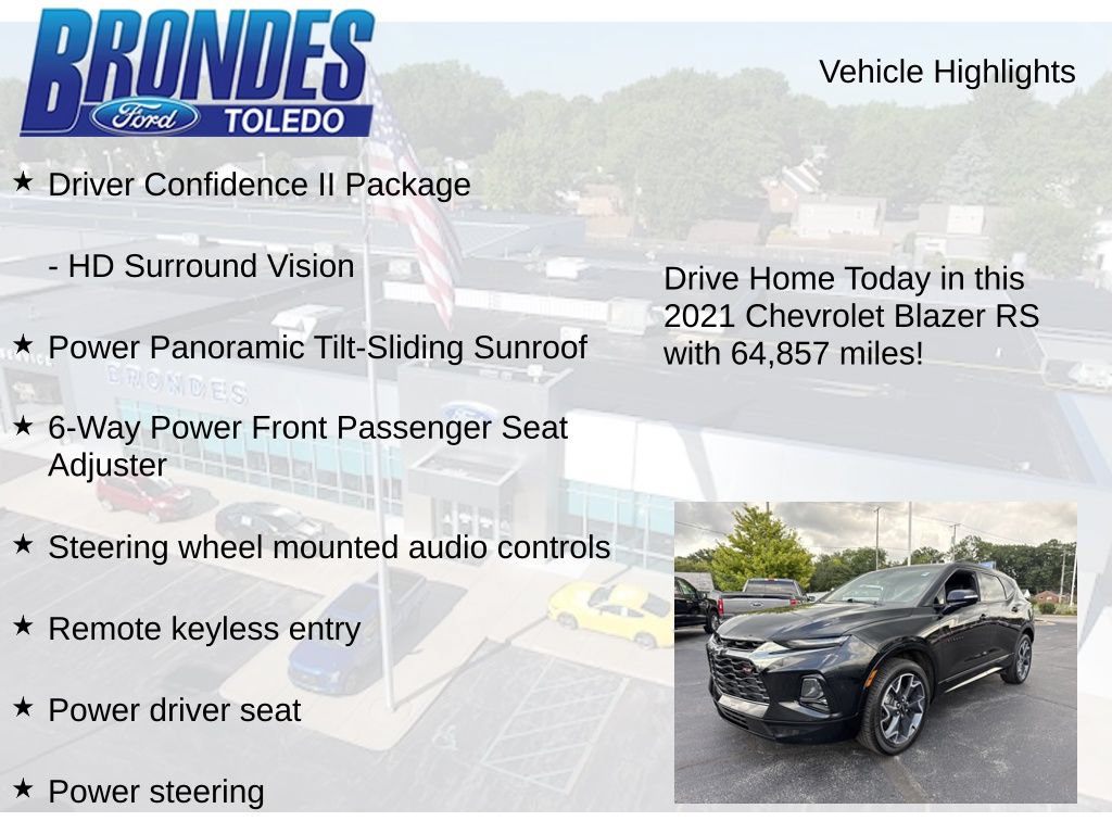 Used 2021 Chevrolet Blazer RS w/ Driver Confidence II Package FWD image 11