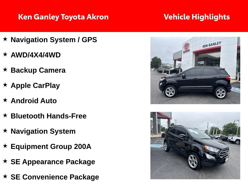Used 2022 Ford EcoSport SE w/ SE Convenience Package AWD/4WD image 2
