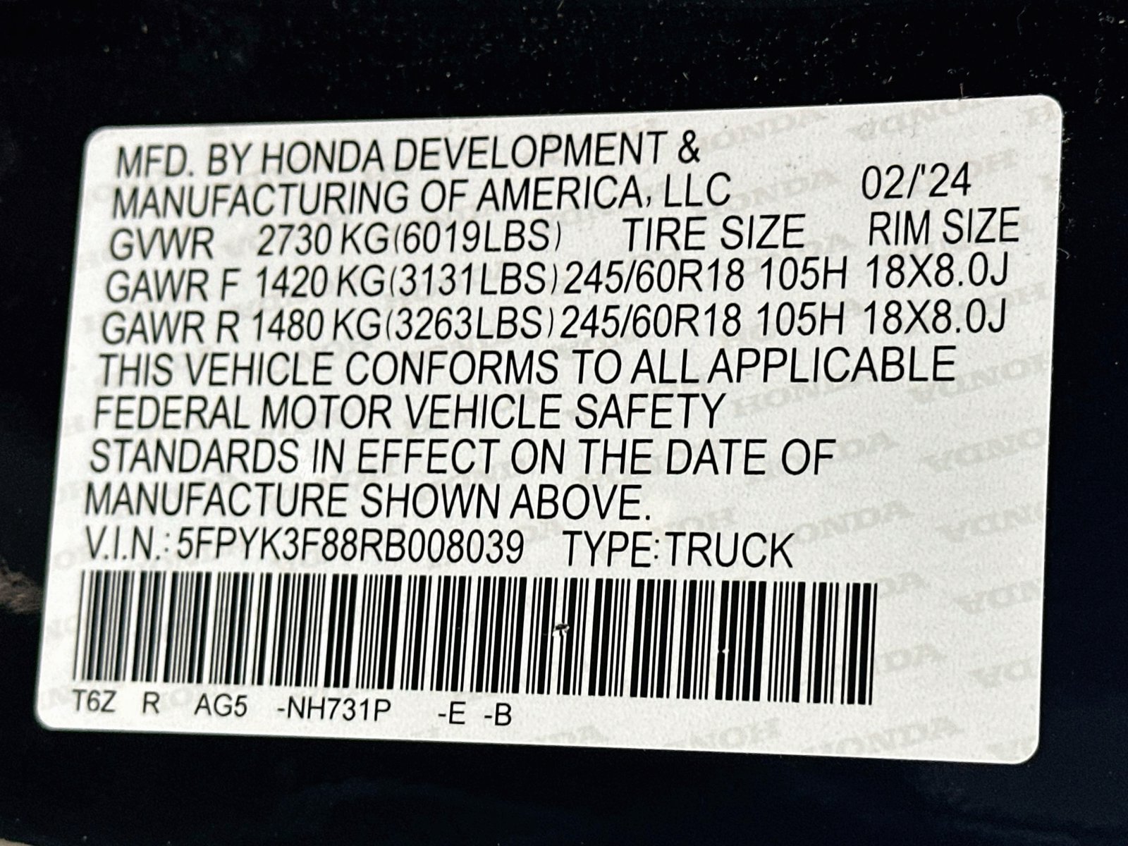 Used 2024 Honda Ridgeline Black Edition image 49