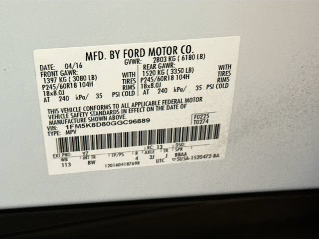 Used 2016 Ford Explorer XLT w/ Equipment Group 202A AWD/4WD image 30
