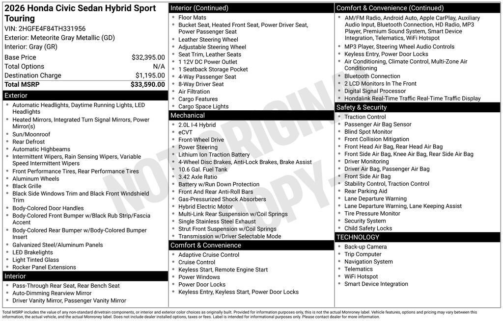 New 2026 Honda Civic Sport Touring image 4