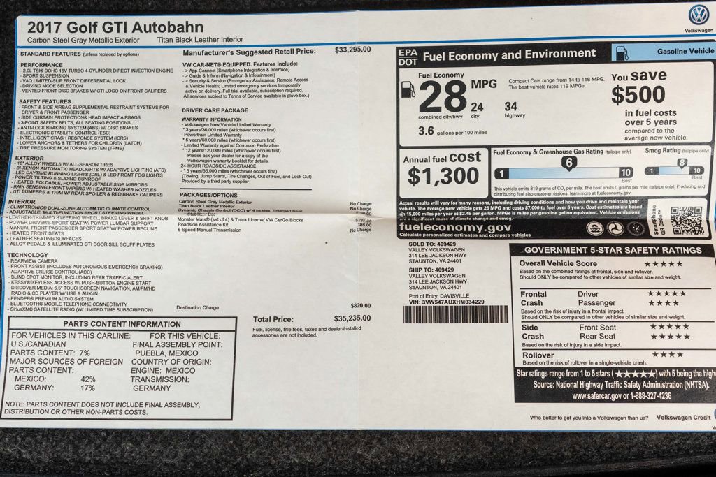 Used 2017 Volkswagen GTI Autobahn image 47