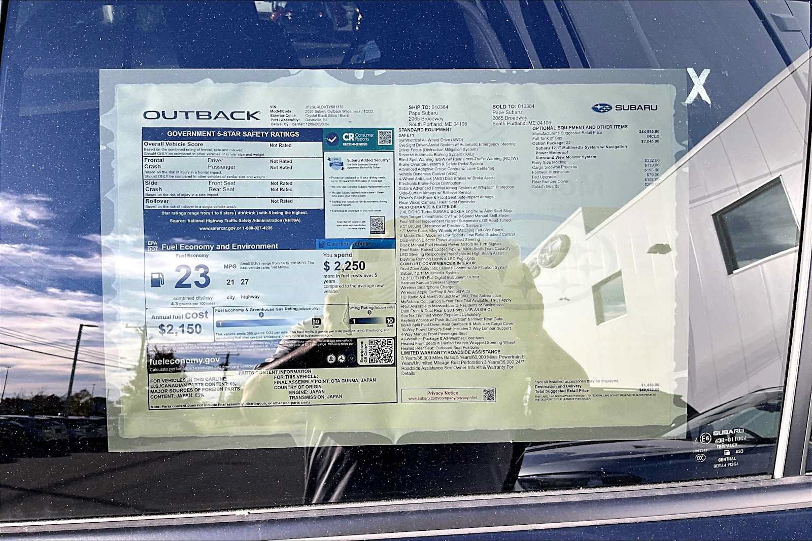 New 2026 Subaru Outback Wilderness AWD/4WD image 19