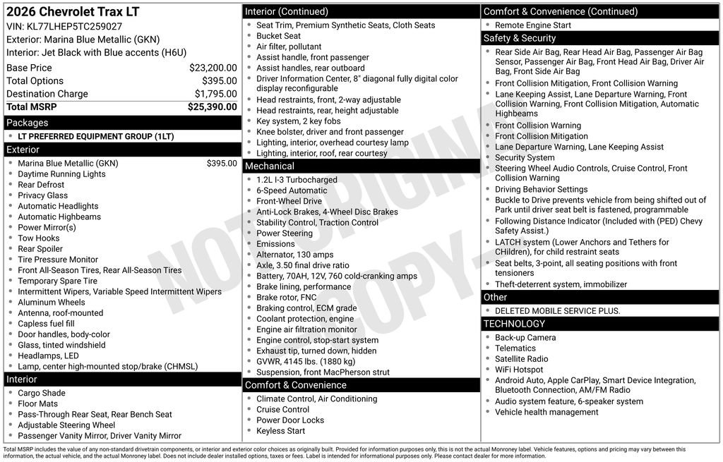 New 2026 Chevrolet Trax LT FWD image 6
