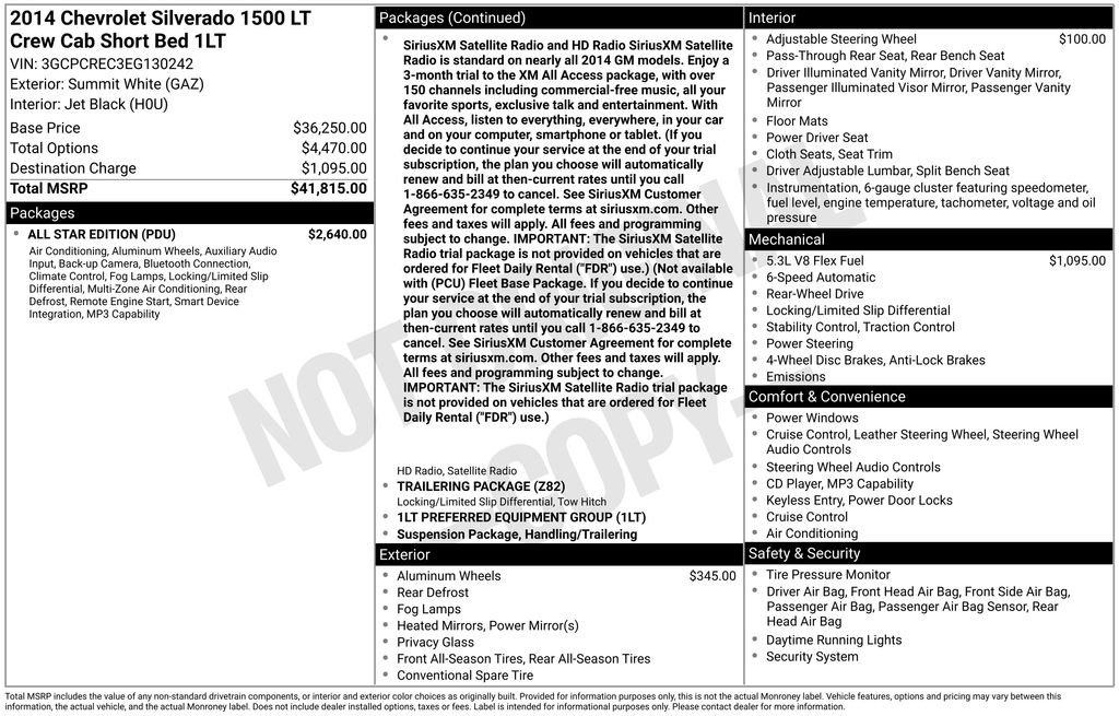 Used 2014 Chevrolet Silverado 1500 LT w/ All Star Edition RWD image 5