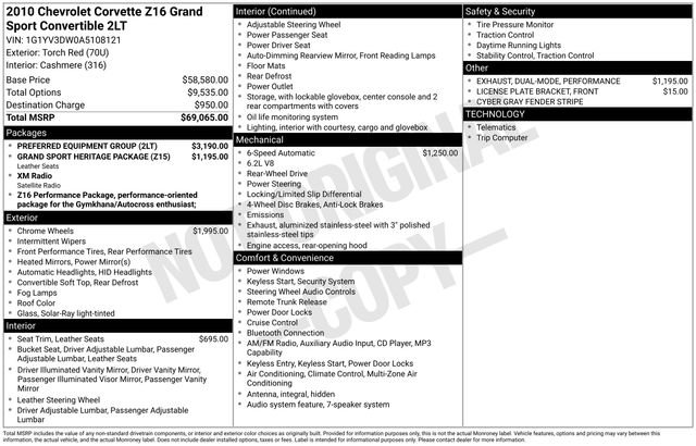 Used 2010 Chevrolet Corvette Grand Sport w/ Preferred Equipment Group image 7