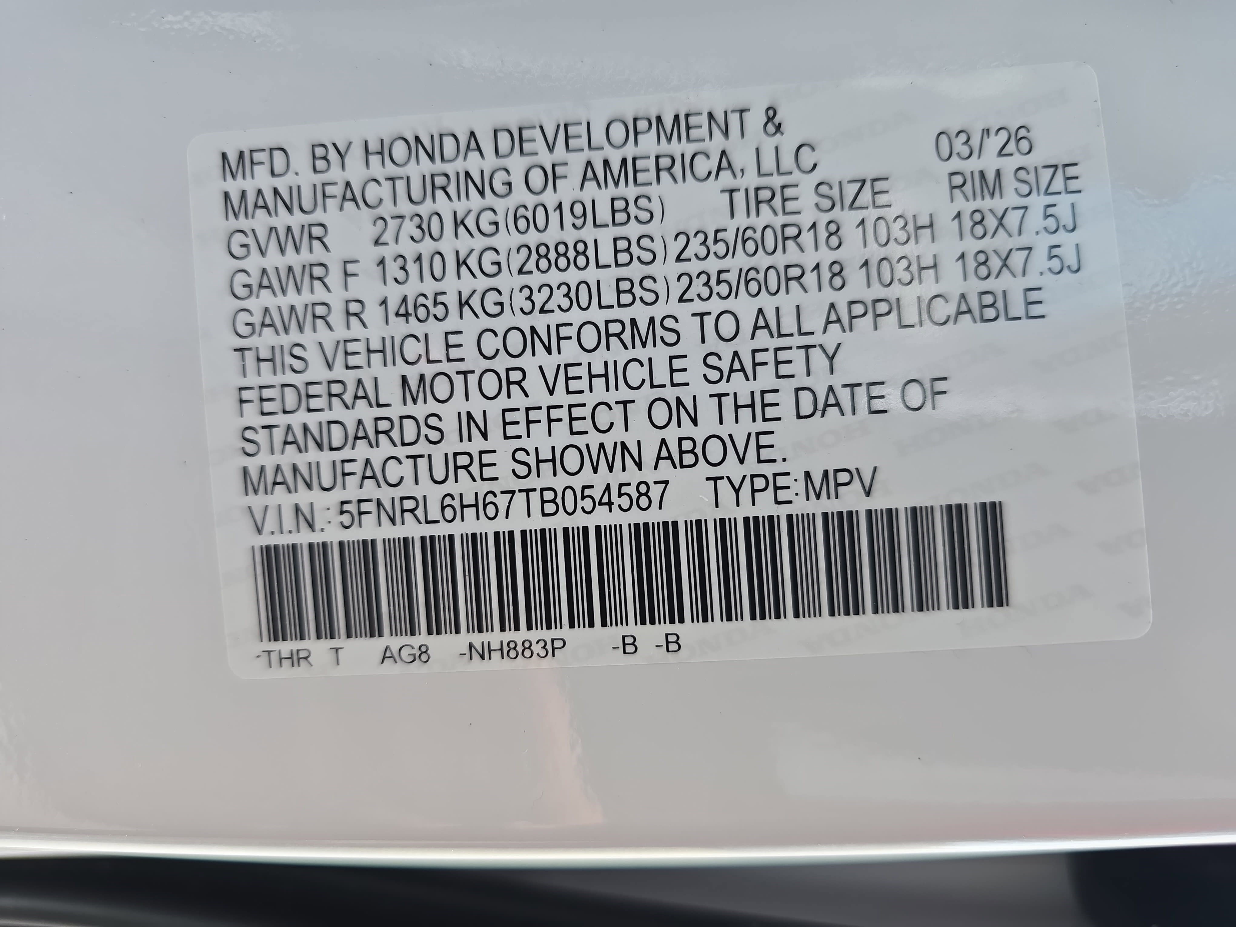 New 2026 Honda Odyssey EX-L image 39
