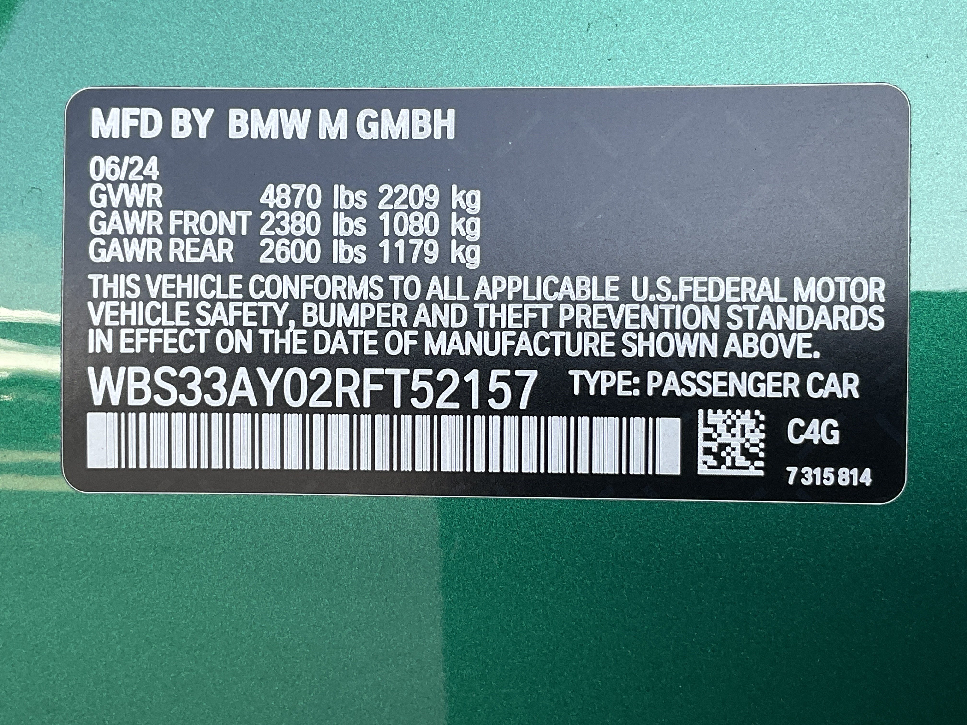 Used 2024 BMW M3 Competition w/ Parking Assistance Package RWD image 36