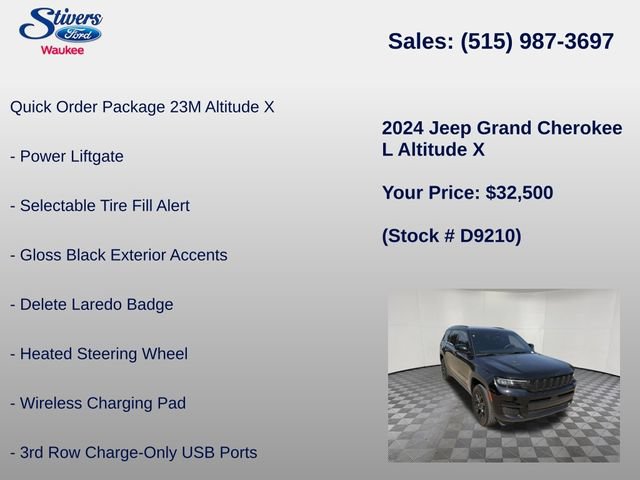 Used 2024 Jeep Grand Cherokee L Altitude AWD/4WD image 16