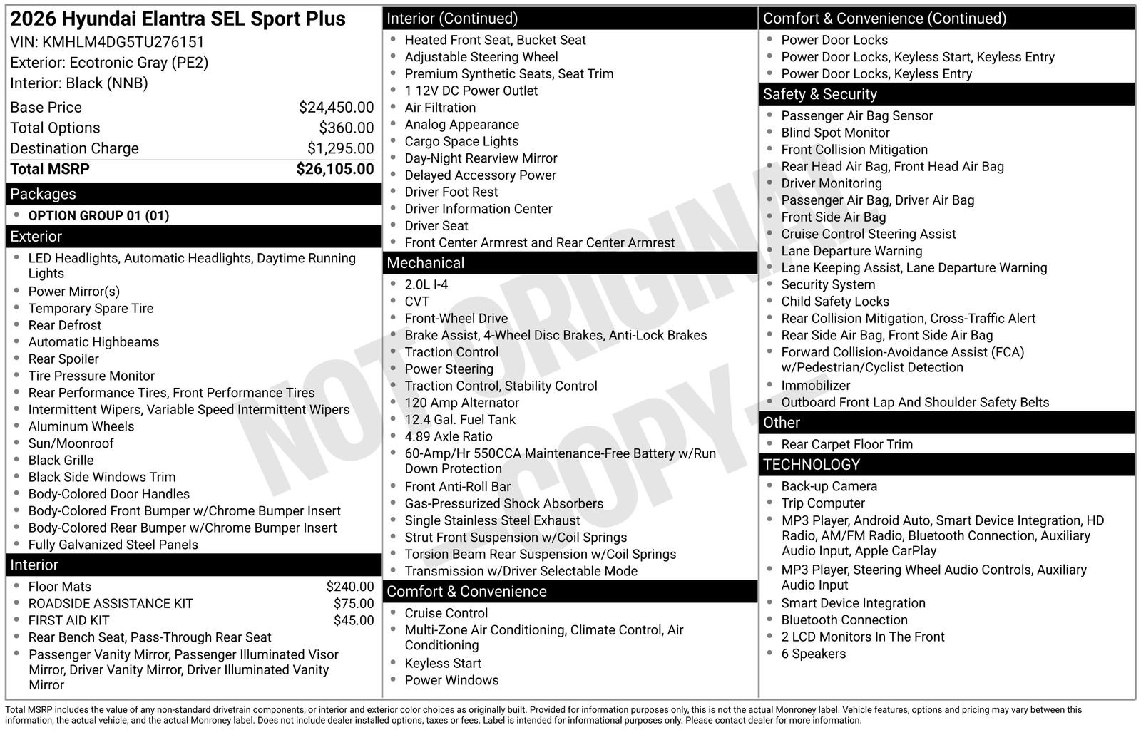 New 2026 Hyundai Elantra SEL Sport FWD image 28