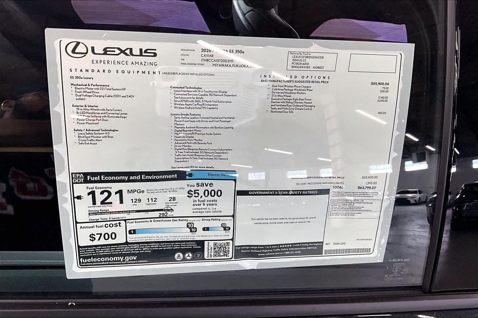New 2026 Lexus ES 350e w/ Executive Package FWD image 14