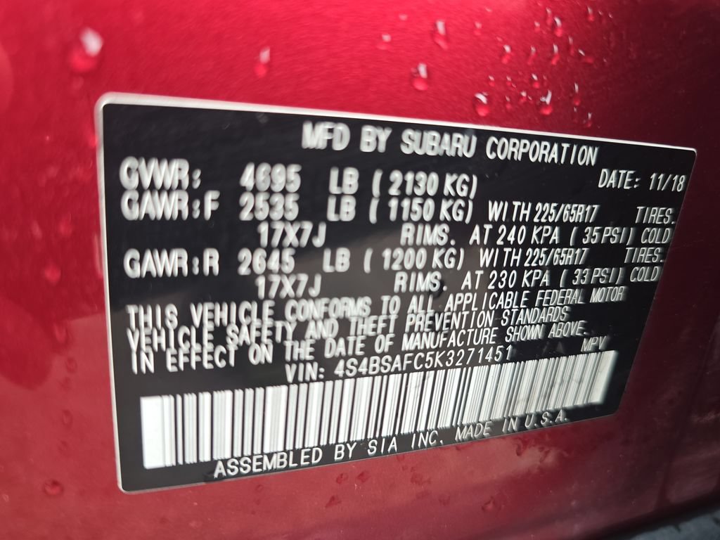 Used 2019 Subaru Outback 2.5i Premium AWD/4WD image 30