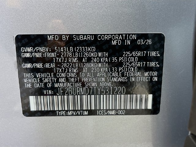 New 2026 Subaru Outback Wilderness AWD/4WD image 33