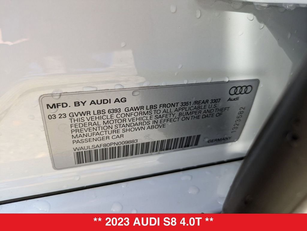 Used 2023 Audi S8 4.0T w/ S8 Comfort Plus Package image 40