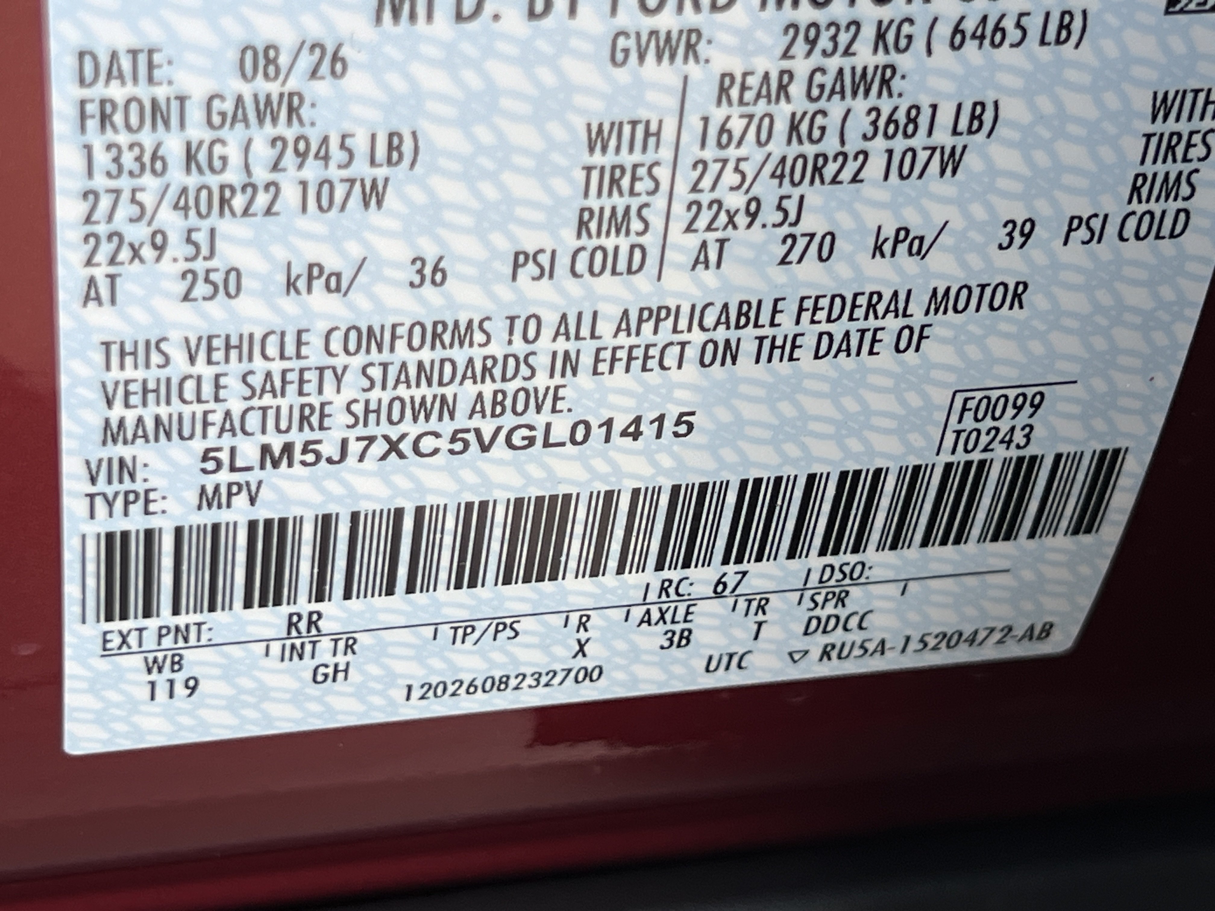 New 2027 Lincoln Aviator Reserve AWD/4WD image 25