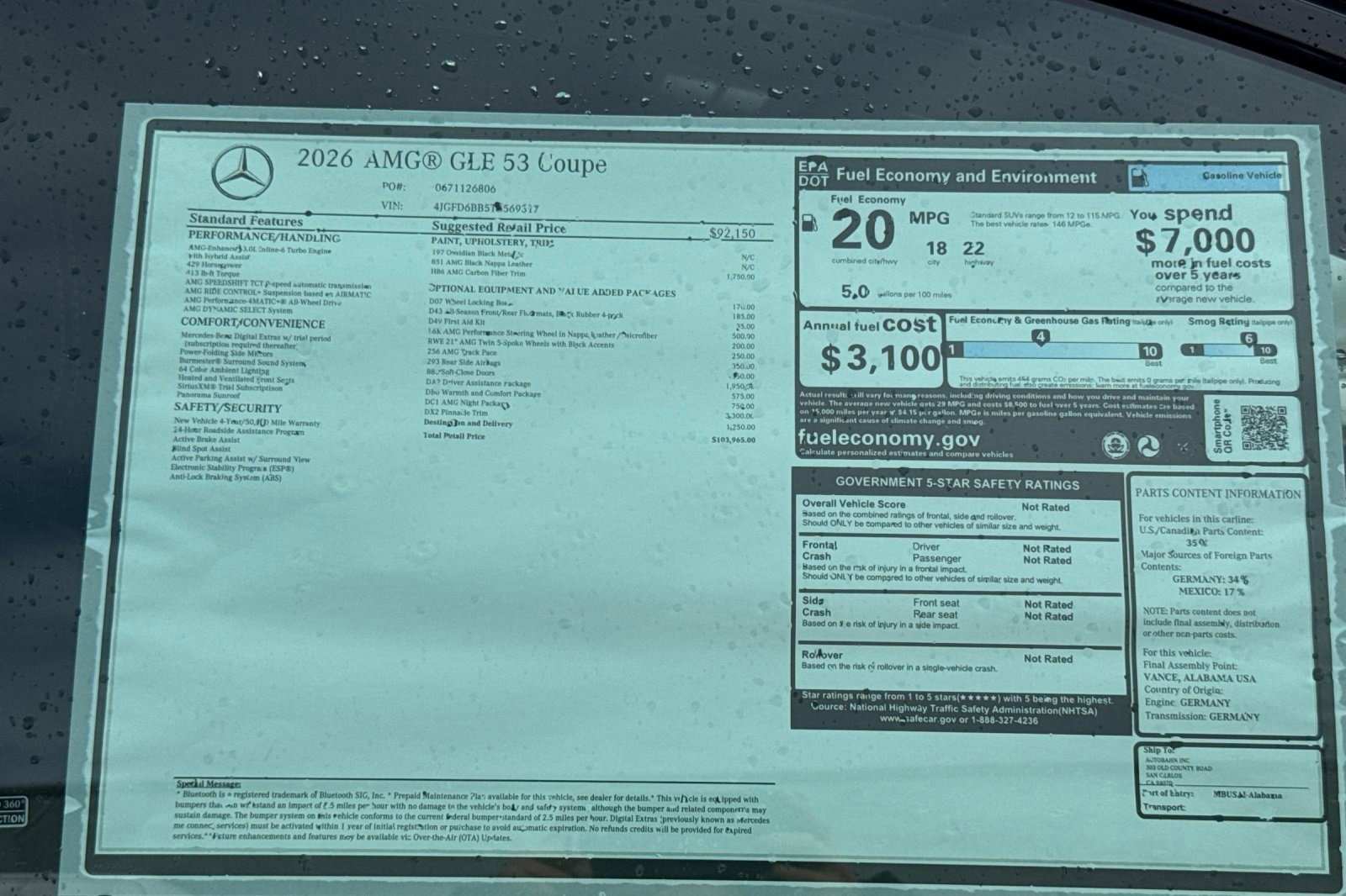 Certified 2026 Mercedes-Benz GLE 53 AMG 4MATIC Coupe image 30