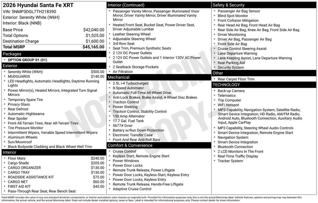 New 2026 Hyundai Santa Fe XRT AWD/4WD image 16