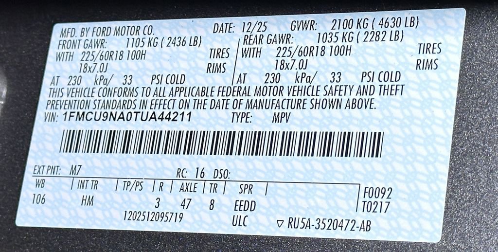 New 2026 Ford Escape ST-Line Select w/ Equipment Group 401A image 44