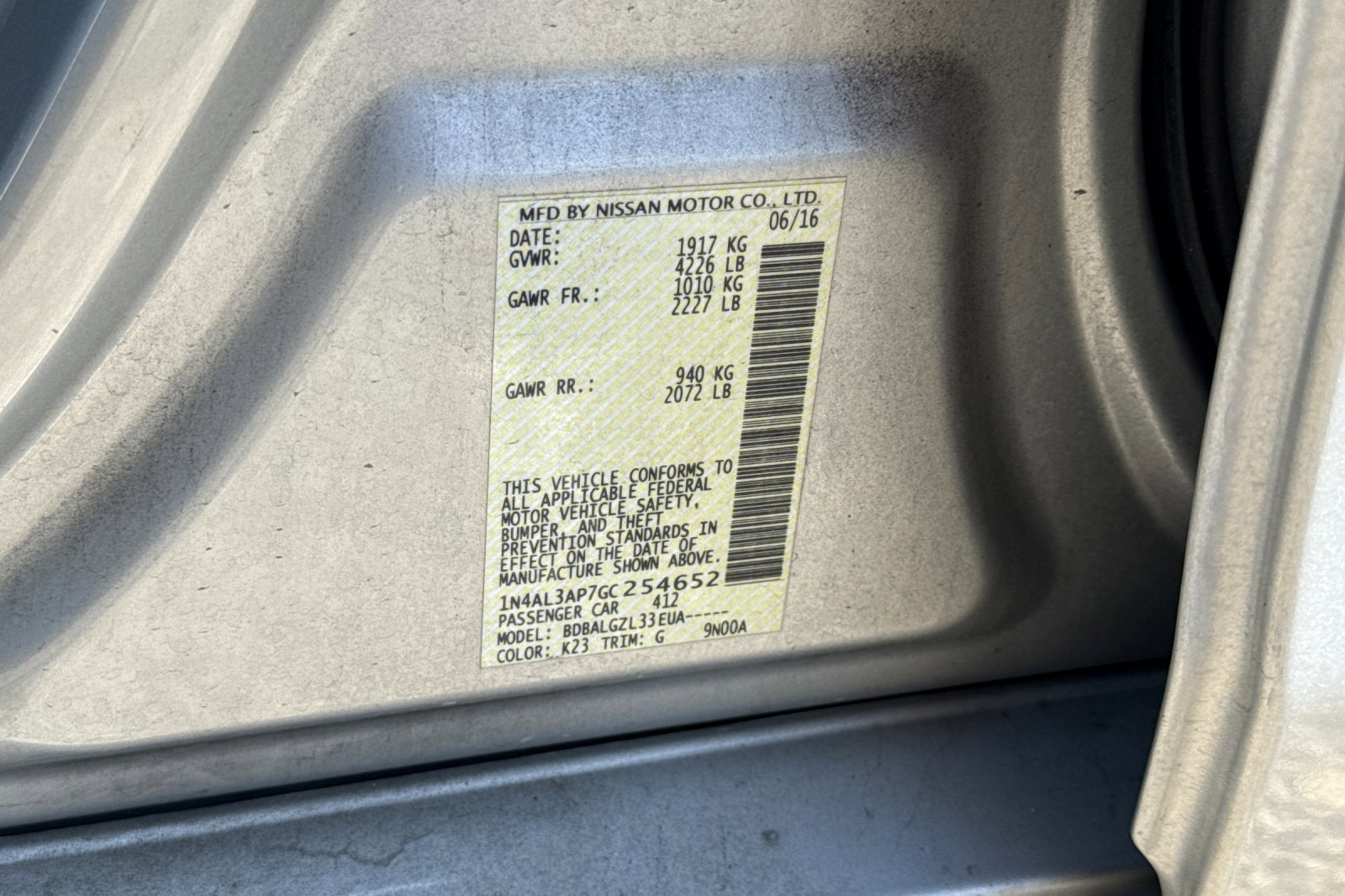 Used 2016 Nissan Altima 2.5 S w/ Power Driver Seat Package FWD image 27
