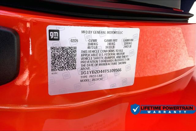 New 2026 Chevrolet Corvette Stingray w/ Z51 Performance Package image 12