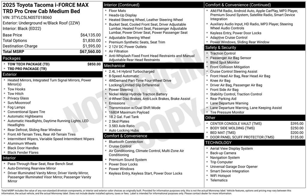 Used 2025 Toyota Tacoma TRD Pro w/ Tow Tech Package image 9