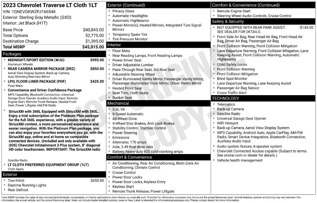 Used 2023 Chevrolet Traverse LT AWD/4WD image 6