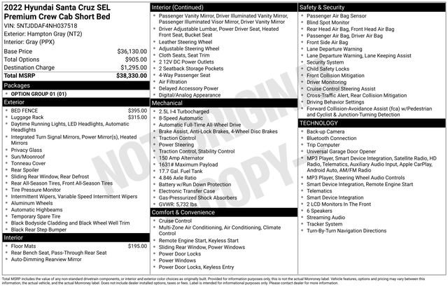 Used 2022 Hyundai Santa Cruz SEL Premium AWD/4WD image 47