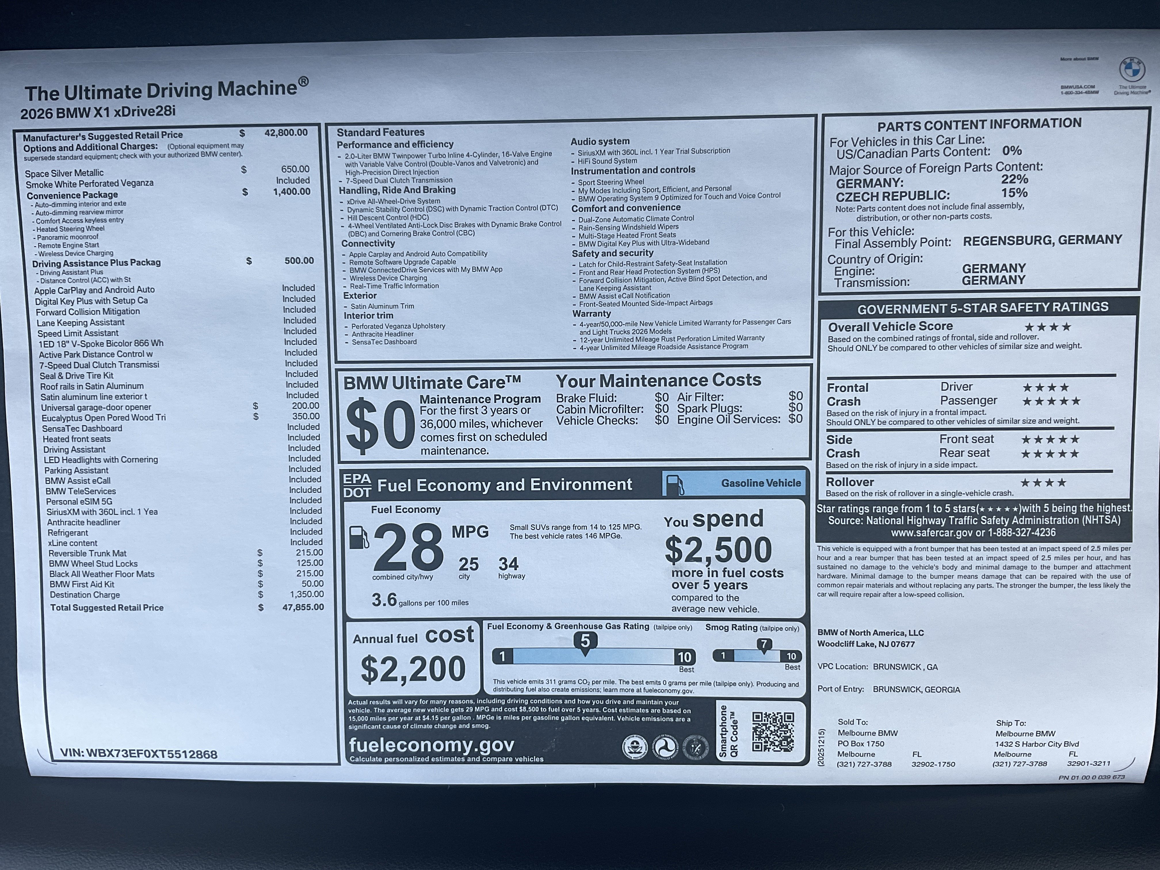 New 2026 BMW X1 xDrive28i w/ Convenience Package image 35