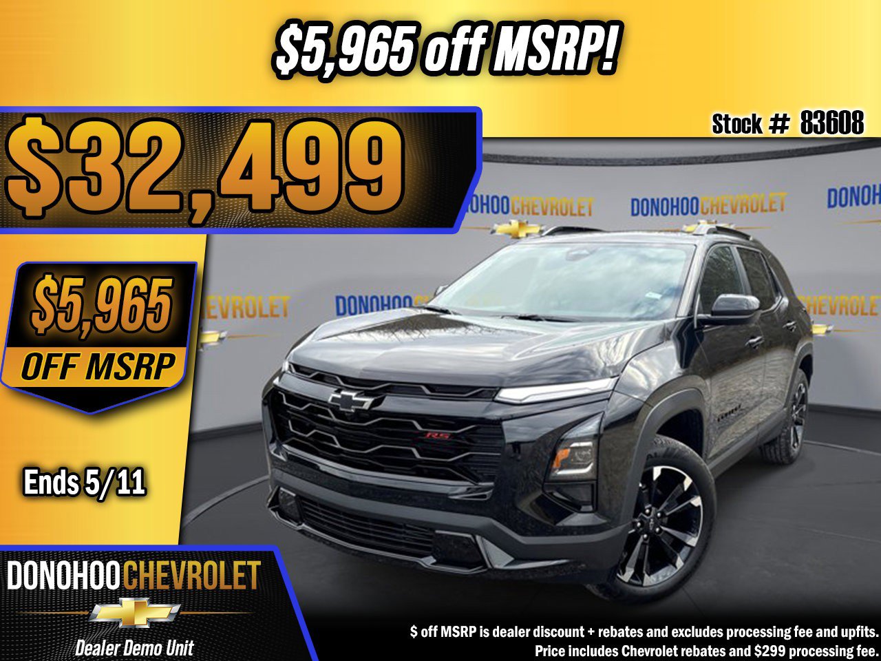 New 2026 Chevrolet Equinox RS w/ Convenience Package III FWD image 1