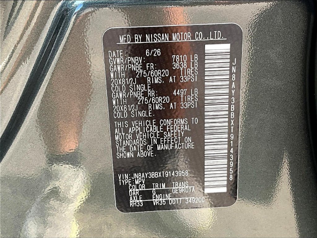 New 2026 Nissan Armada SL w/ Captain's Chari Seat Package AWD/4WD image 8