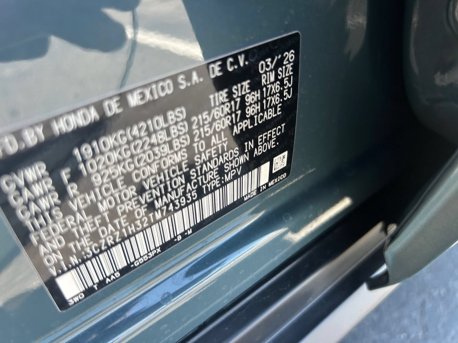 Certified 2026 Honda HR-V LX image 31