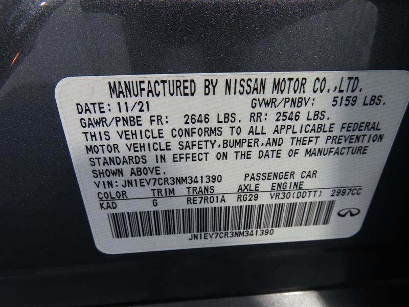 Used 2022 INFINITI Q50 Sensory image 39