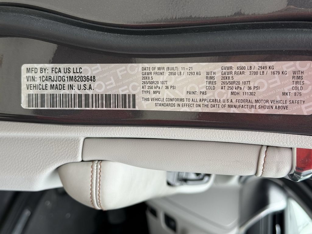 Used 2021 Jeep Grand Cherokee L Overland RWD image 33