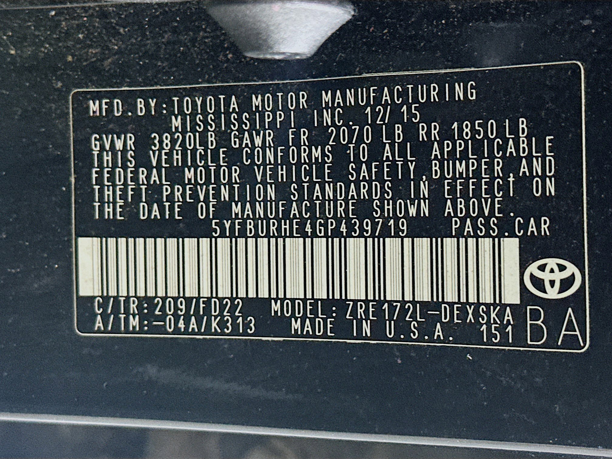 Used 2016 Toyota Corolla S FWD image 12