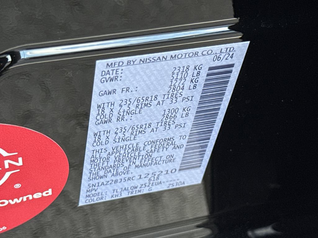 Certified 2024 Nissan Murano SV image 40