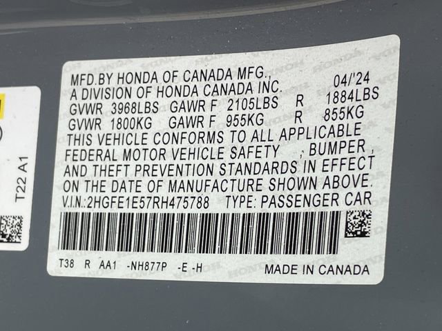Certified 2024 Honda Civic Si image 15